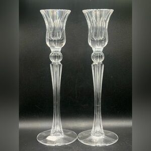 Marquis by Waterford Germany Crystal Sheridan Candlesticks Candle Holders, Pair